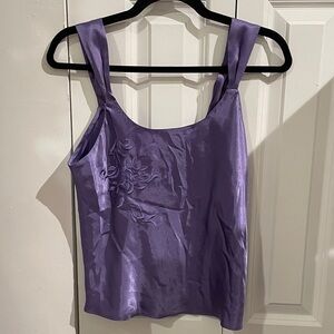 Elegant Purple Satin Camisole